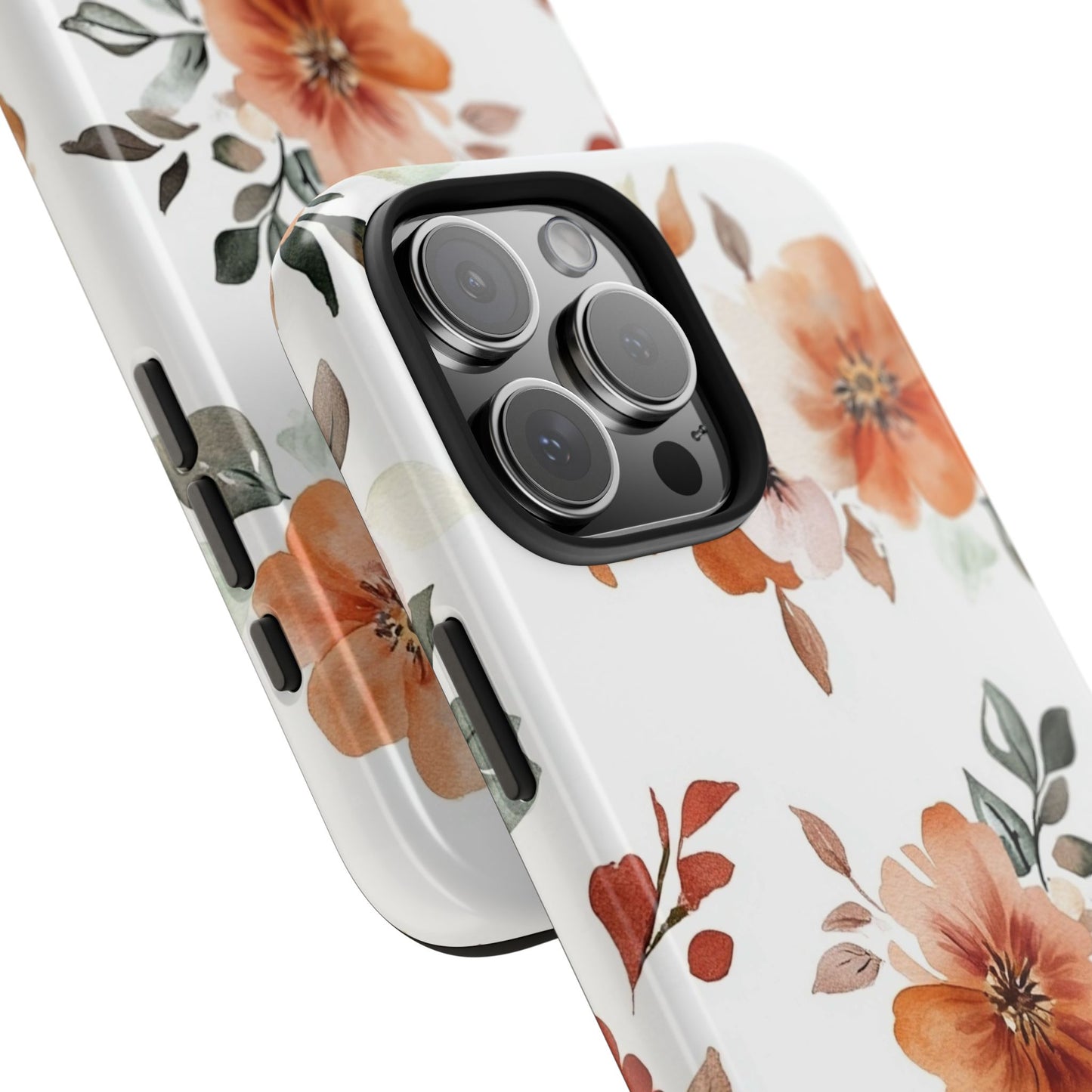 Watercolor Floral iPhone 16 Case – Warm Autumn Botanical Design for iPhone 16, 16 Pro, 16 Pro Max & 16 Plus