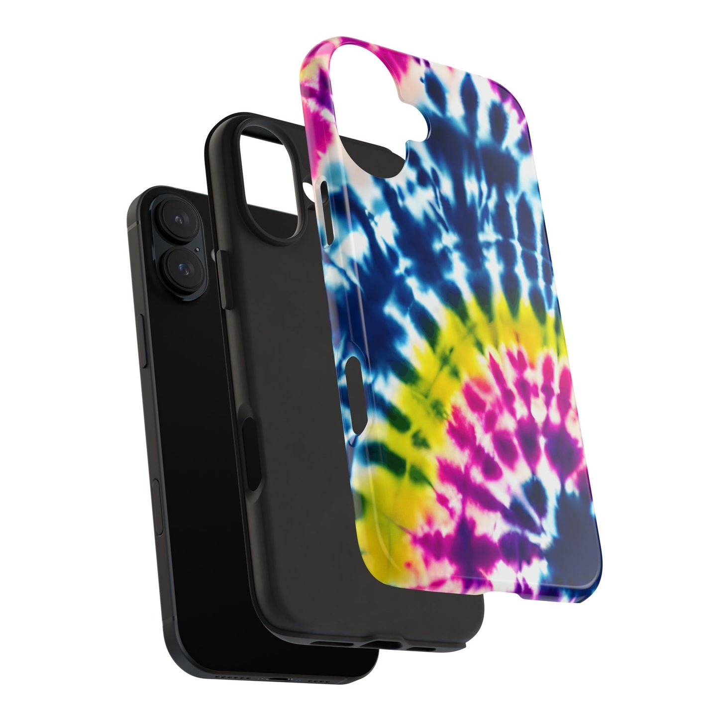 Colorful Swirl iPhone 16 Case – Boho & Retro Psychedelic Pattern