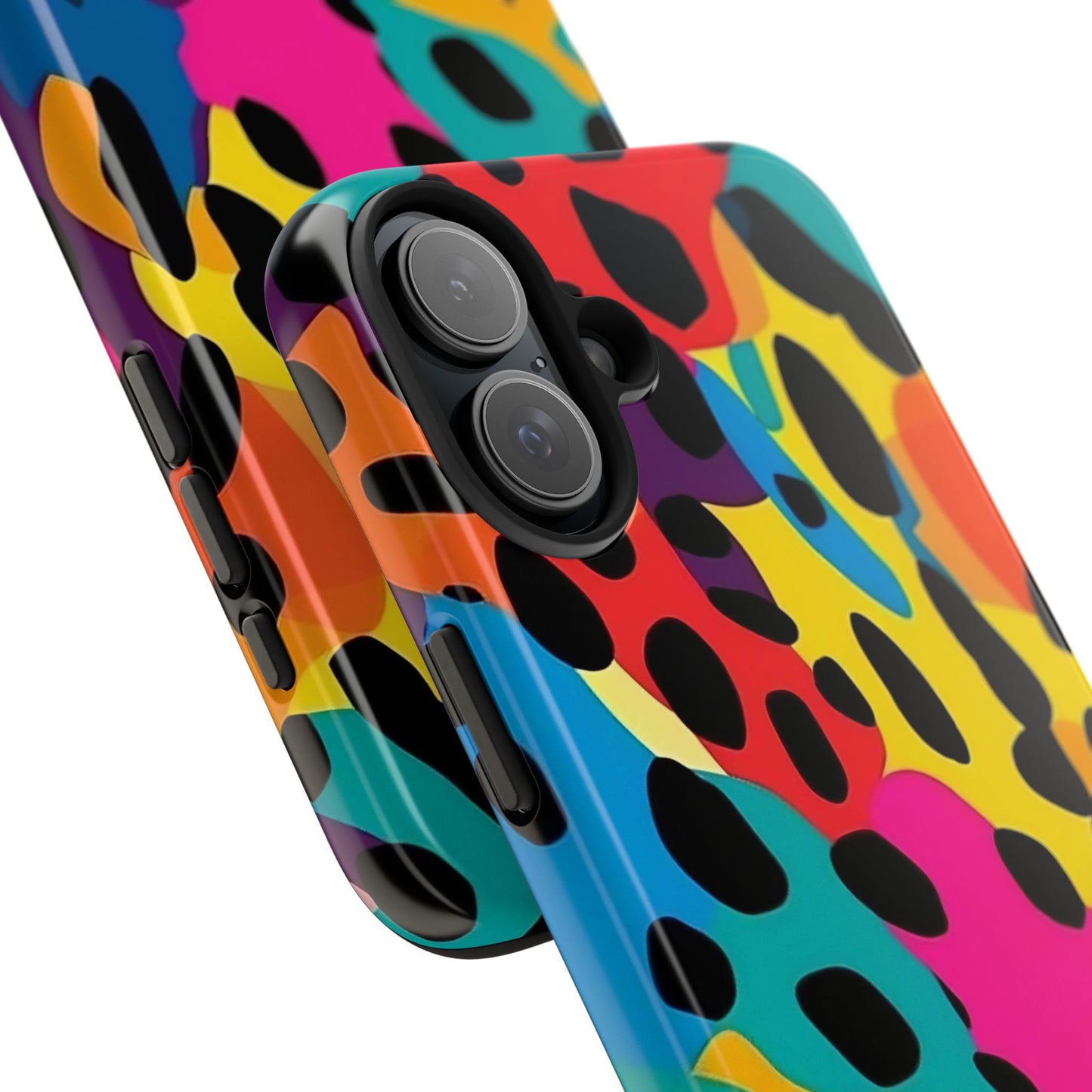 Colorful Abstract Leopard iPhone 16 Case – Vibrant Animal Print for iPhone 16, 16 Pro, 16 Pro Max & 16 Plus