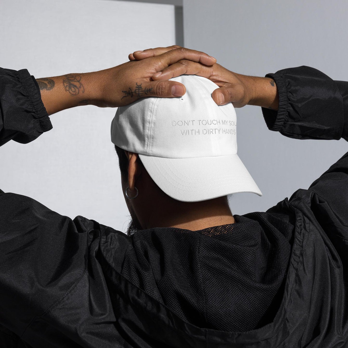 Embroidered Statement Dad Hat - Casual Minimalist Adjustable Cap