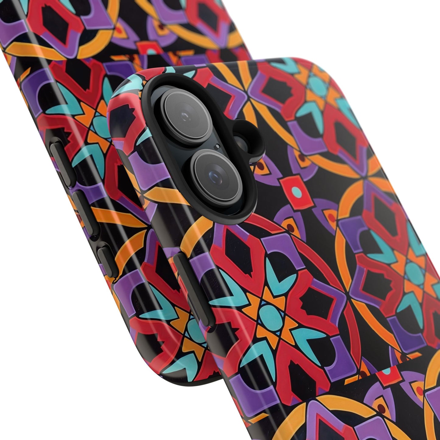 Colorful Tile iPhone 16 Case – Vibrant Boho Geometric Pattern for iPhone 16, 16 Pro, 16 Pro Max & 16 Plus