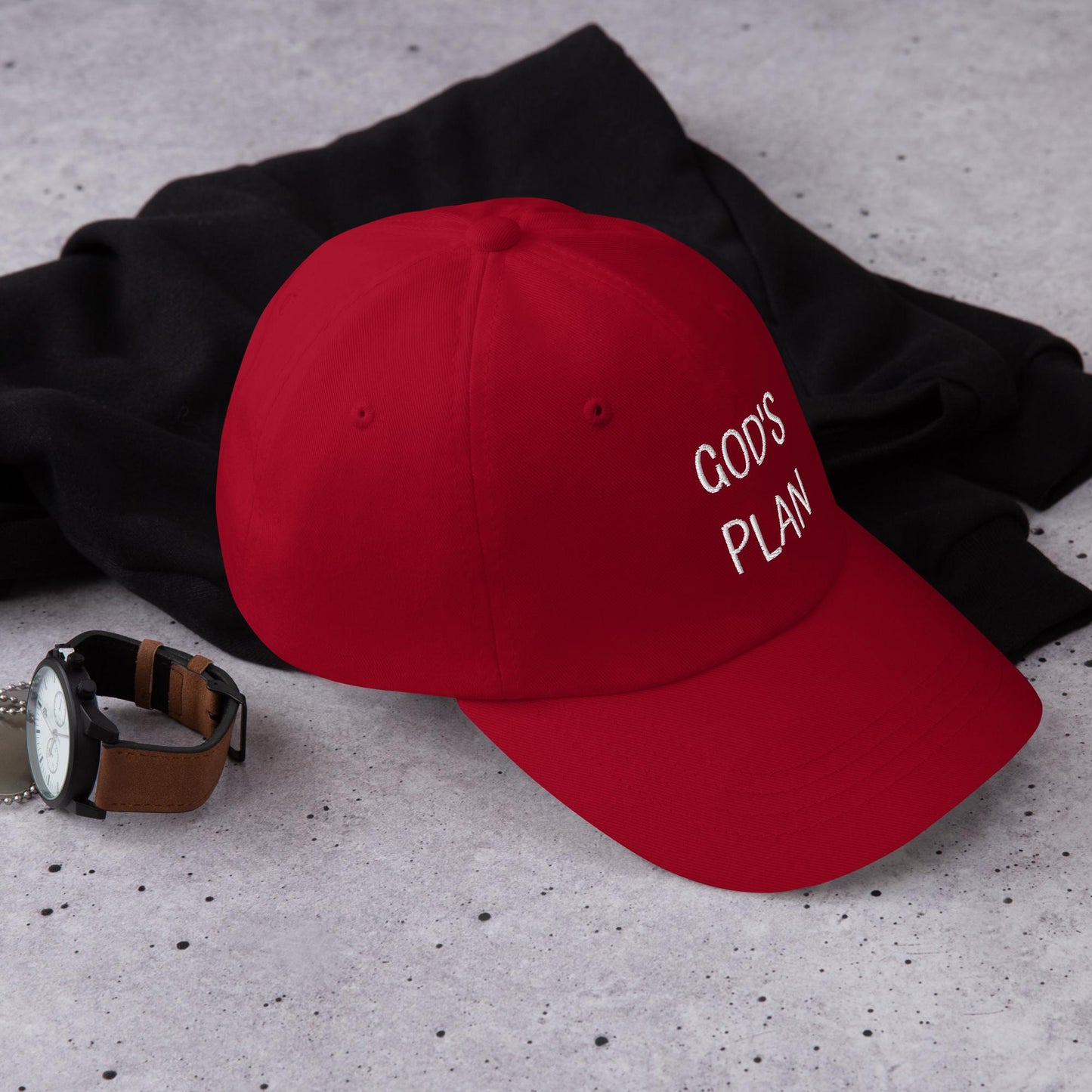 Gods Plan Dad Hat - Embroidered Christian Baseball Cap