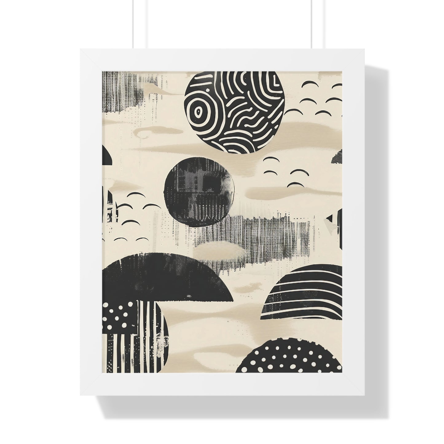 Abstract Geometric Framed Vertical Poster - Modern Wall Art for Home Decor