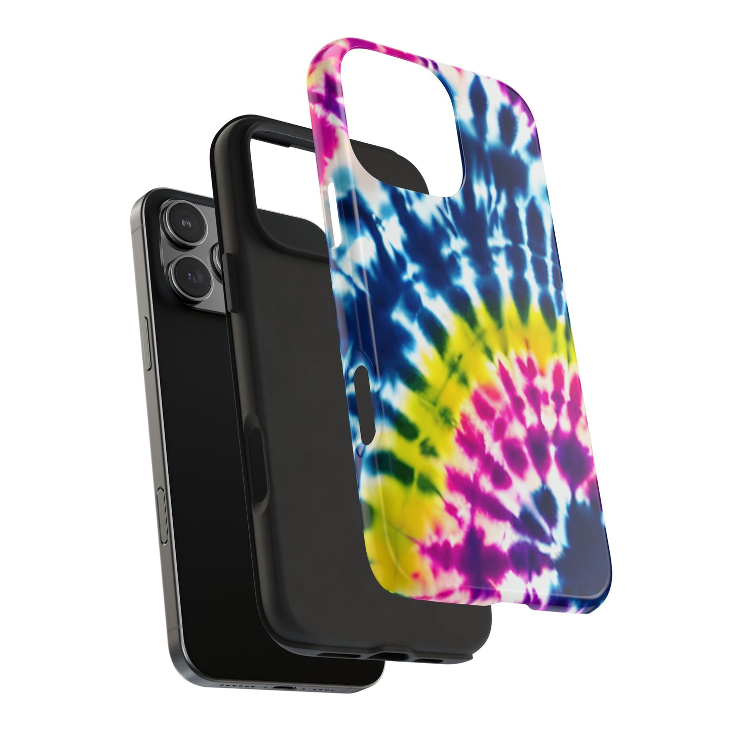 Colorful Swirl iPhone 16 Case – Boho & Retro Psychedelic Pattern