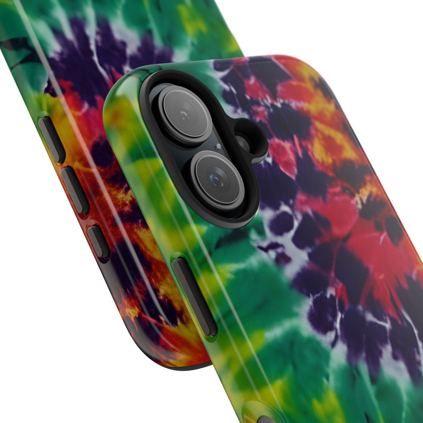 Vibrant Swirl iPhone 16 Case – Retro Boho Psychedelic Pattern