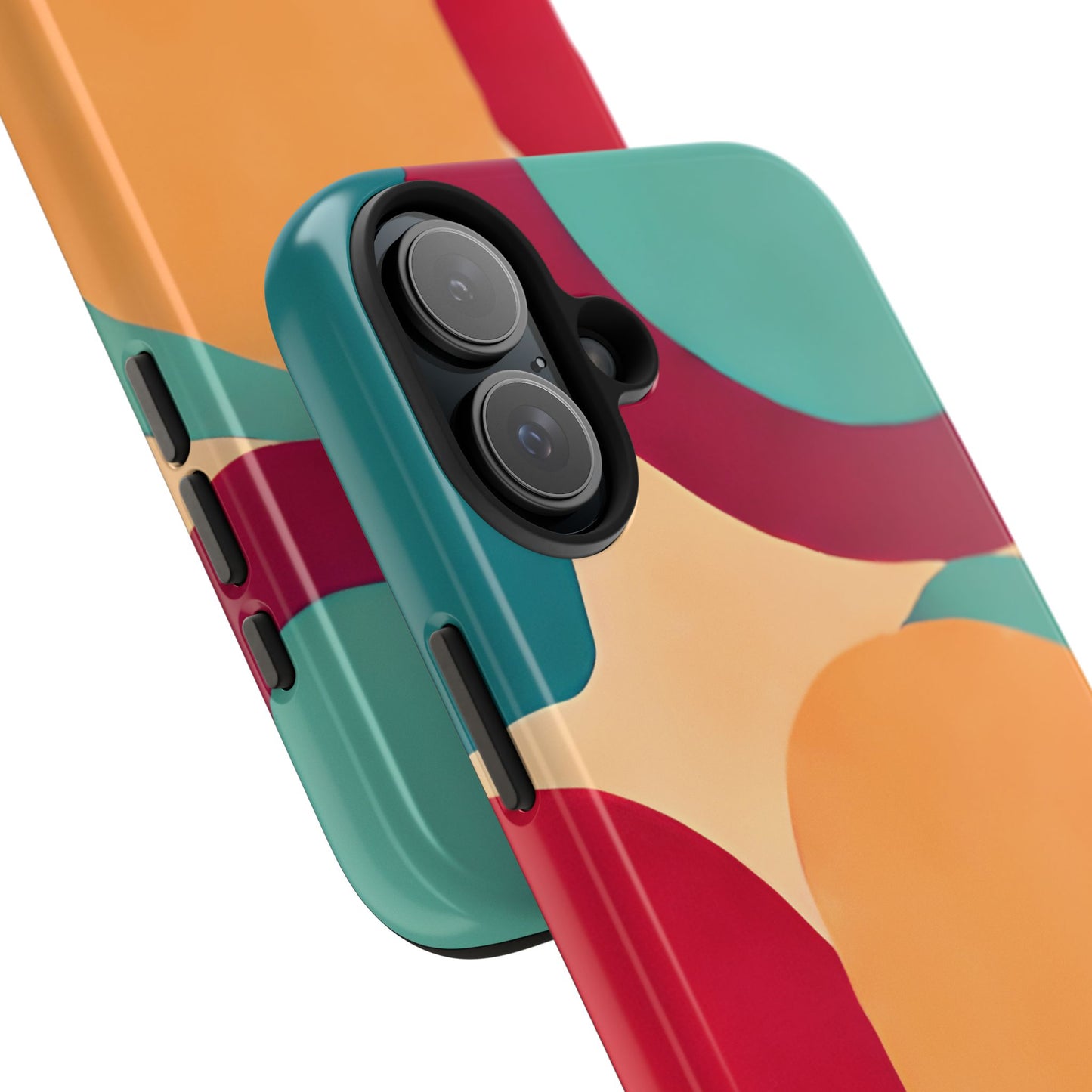 Retro Abstract Tile iPhone 16 Case – Mid-Century Modern Geometric Design for iPhone 16, 16 Pro, 16 Pro Max & 16 Plus