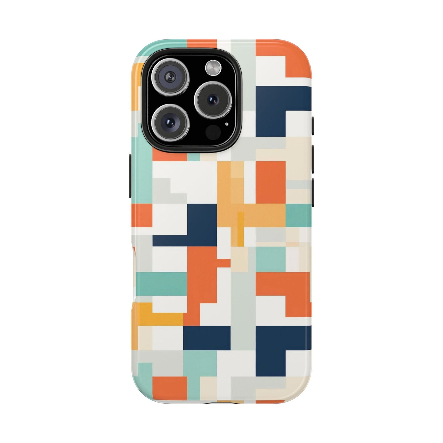 Abstract Geometric iPhone 16 Case – Modern Color Block Design for iPhone 16, 16 Pro, 16 Pro Max & 16 Plus