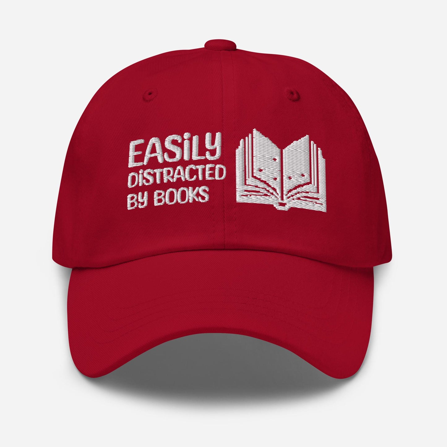 Embroidered Book Lover Hat - Adjustable Funny Reading Cap