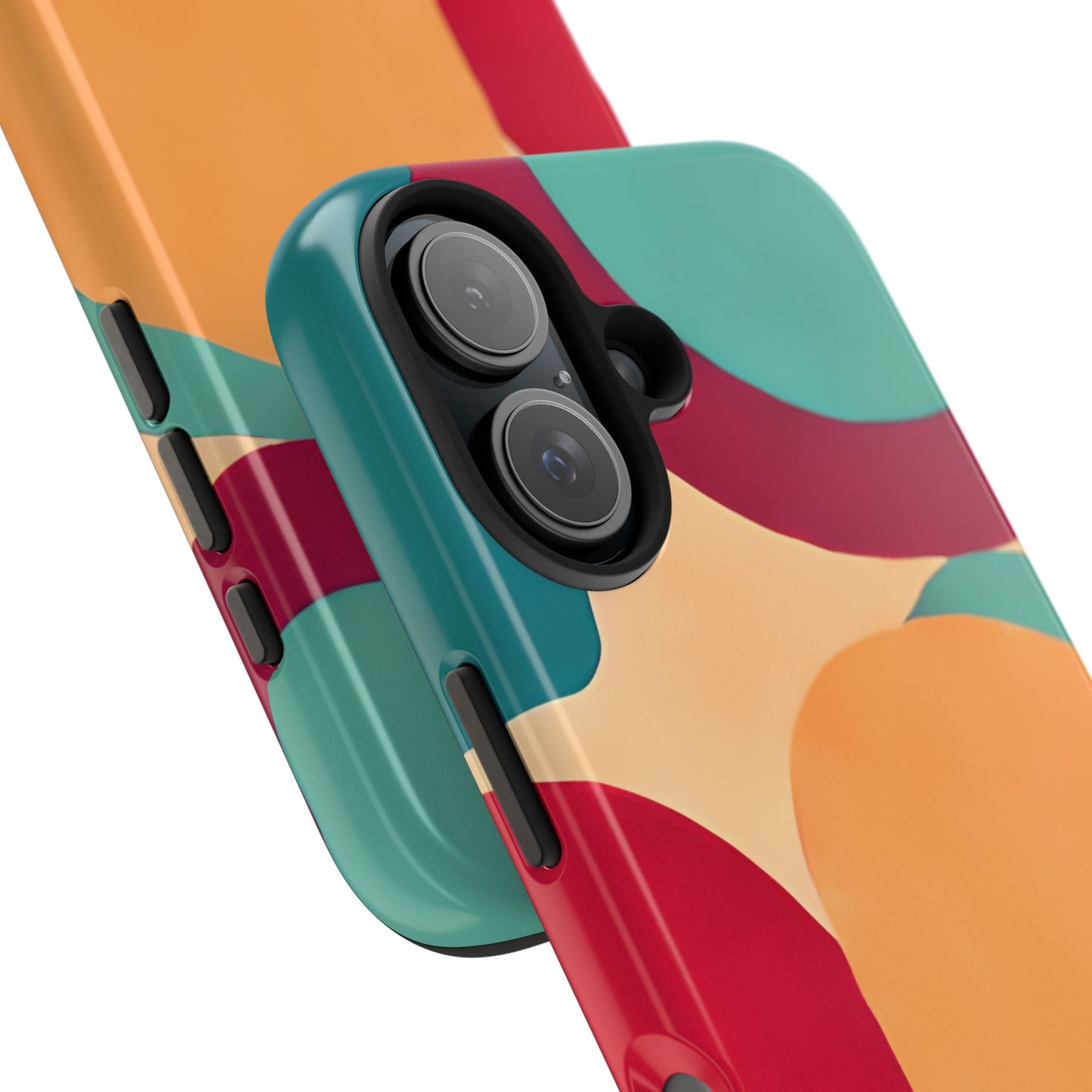 Retro Abstract Tile iPhone 16 Case – Mid-Century Modern Geometric Design for iPhone 16, 16 Pro, 16 Pro Max & 16 Plus