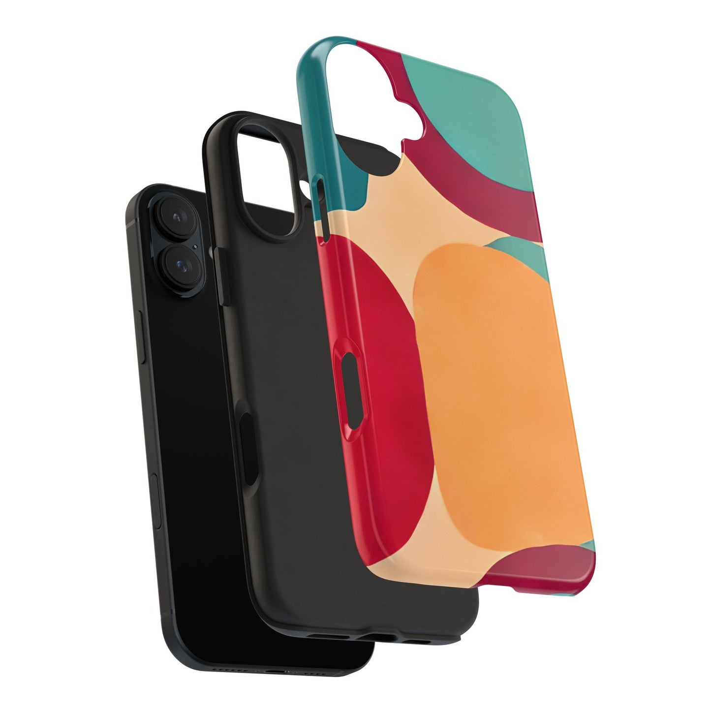 Retro Abstract Tile iPhone 16 Case – Mid-Century Modern Geometric Design for iPhone 16, 16 Pro, 16 Pro Max & 16 Plus