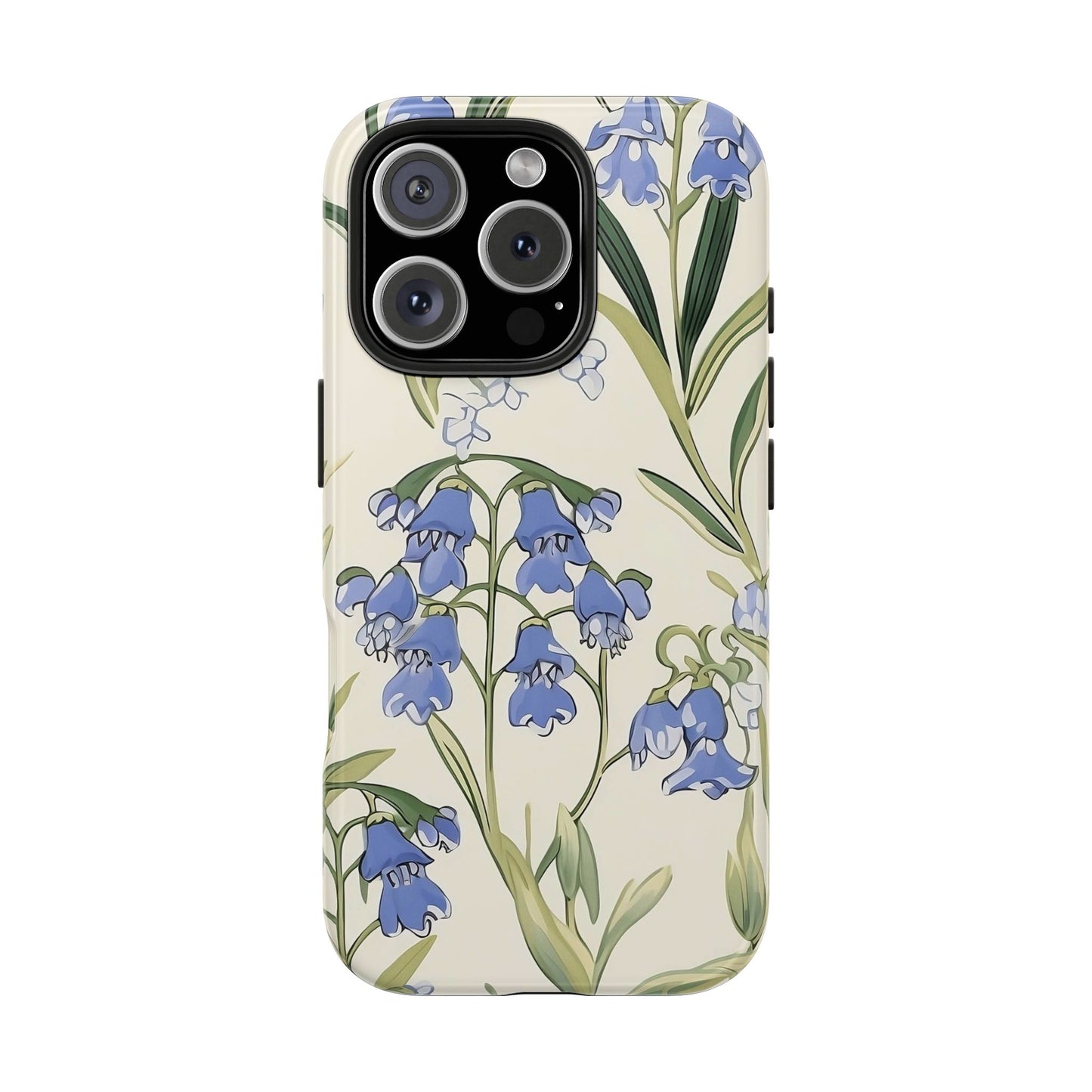 Bluebell Floral iPhone 16 Case – Delicate Wildflower Botanical Design for iPhone 16, 16 Pro, 16 Pro Max & 16 Plus
