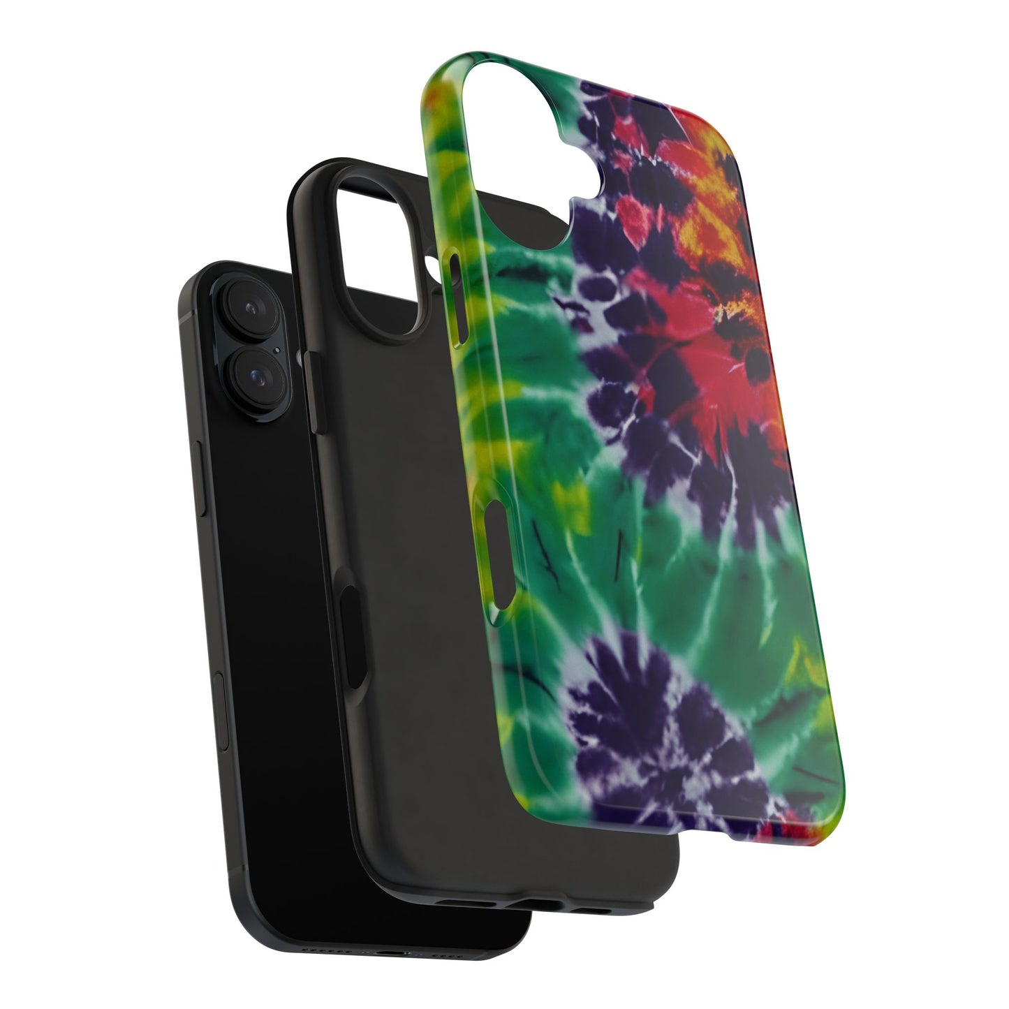 Vibrant Swirl iPhone 16 Case – Retro Boho Psychedelic Pattern