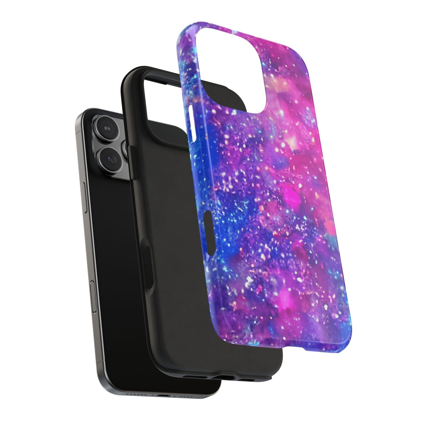 Galaxy Glitter iPhone 16 Case – Sparkly Cosmic Design for iPhone 16, 16 Pro, 16 Pro Max & 16 Plus