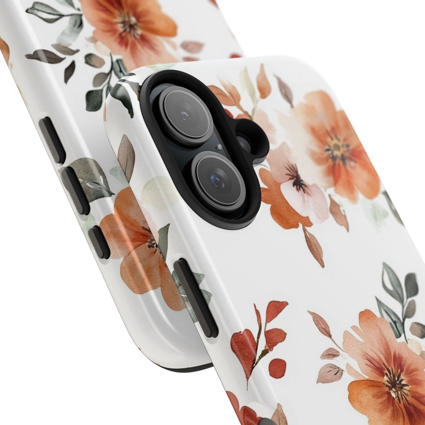Watercolor Floral iPhone 16 Case – Warm Autumn Botanical Design for iPhone 16, 16 Pro, 16 Pro Max & 16 Plus