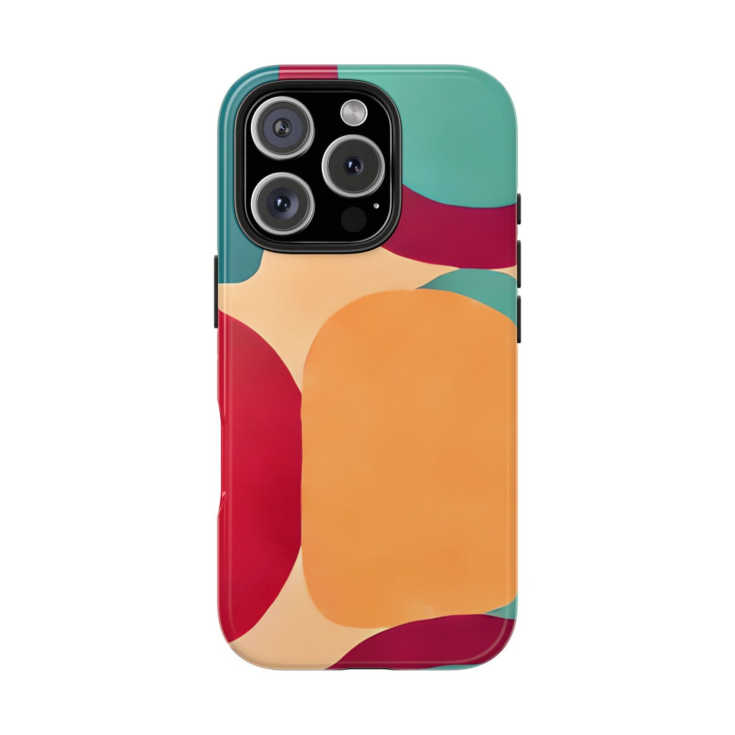 Retro Abstract Tile iPhone 16 Case – Mid-Century Modern Geometric Design for iPhone 16, 16 Pro, 16 Pro Max & 16 Plus