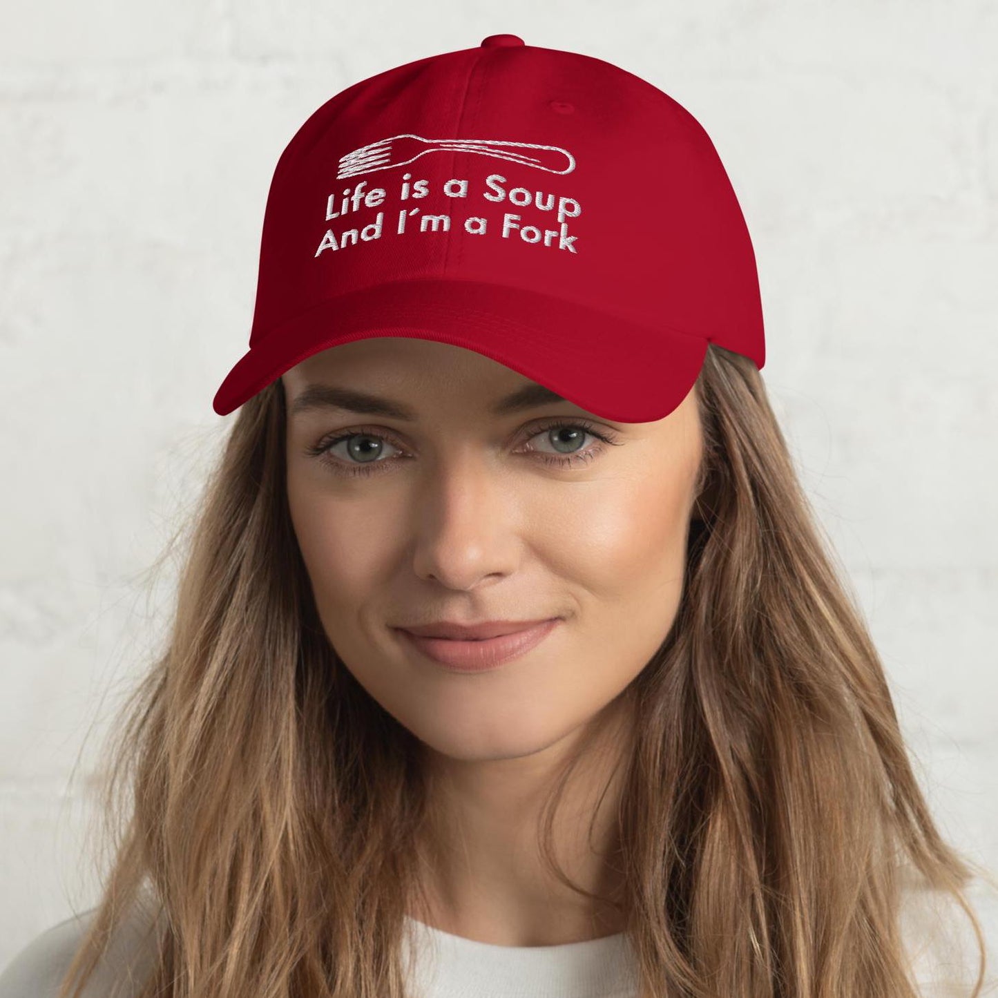 Funny Embroidered Hat - Life Is a Soup Sarcastic Dad Cap