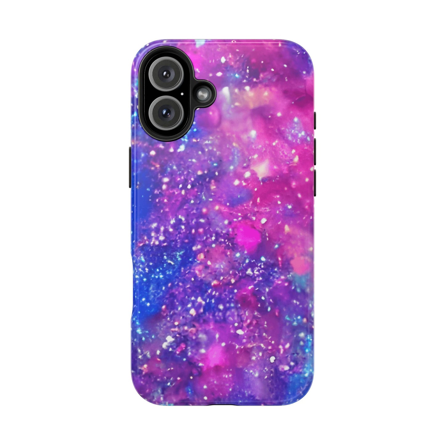 Galaxy Glitter iPhone 16 Case – Sparkly Cosmic Design for iPhone 16, 16 Pro, 16 Pro Max & 16 Plus