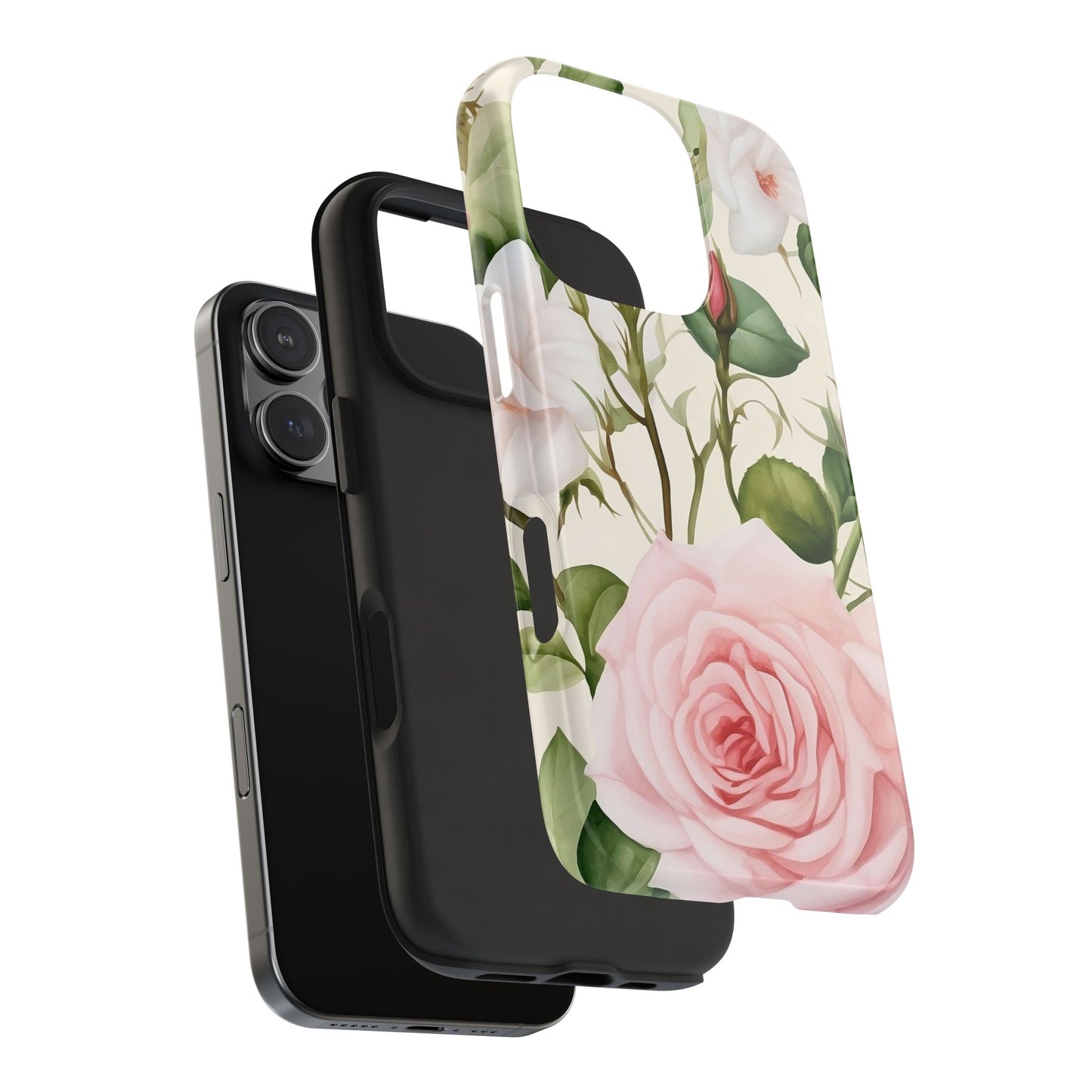 Pink Rose iPhone 16 Case – Elegant Floral Design for iPhone 16, 16 Pro, 16 Pro Max & 16 Plus