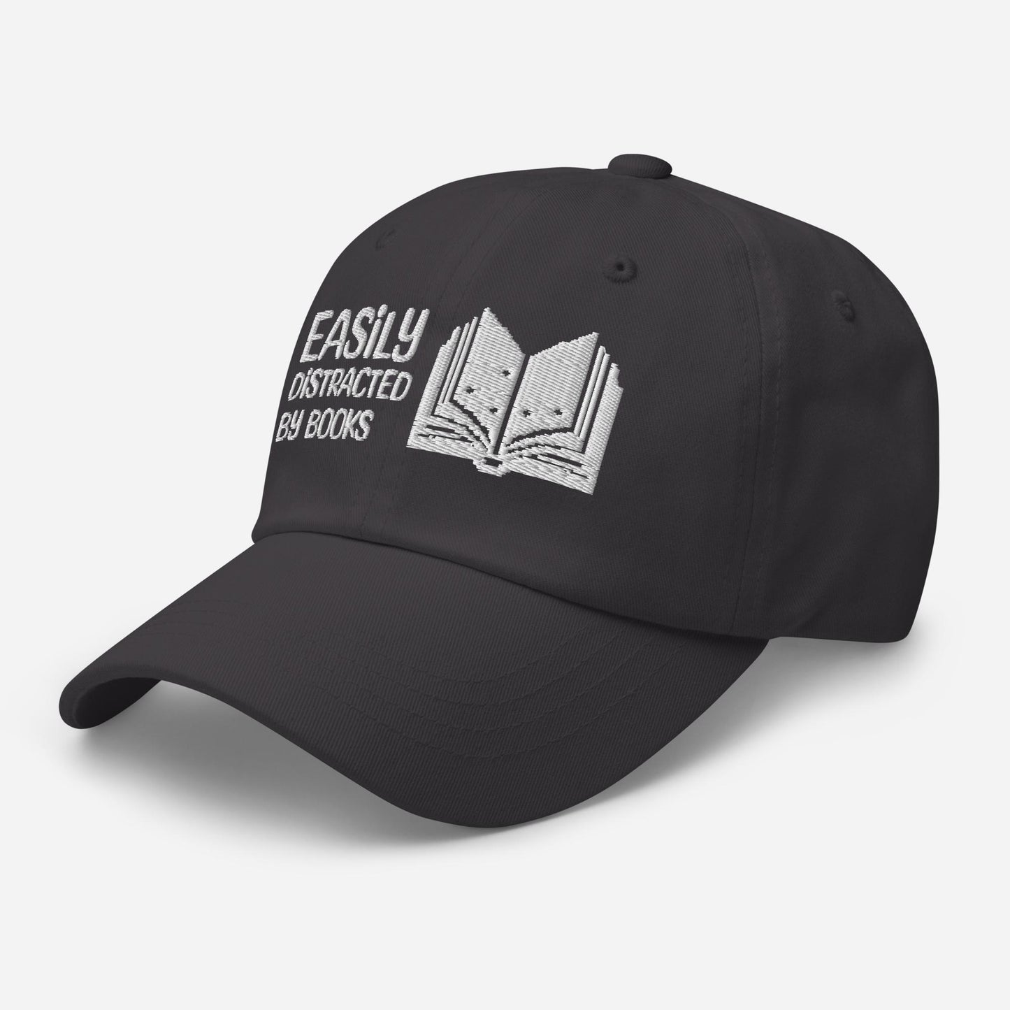 Embroidered Book Lover Hat - Adjustable Funny Reading Cap