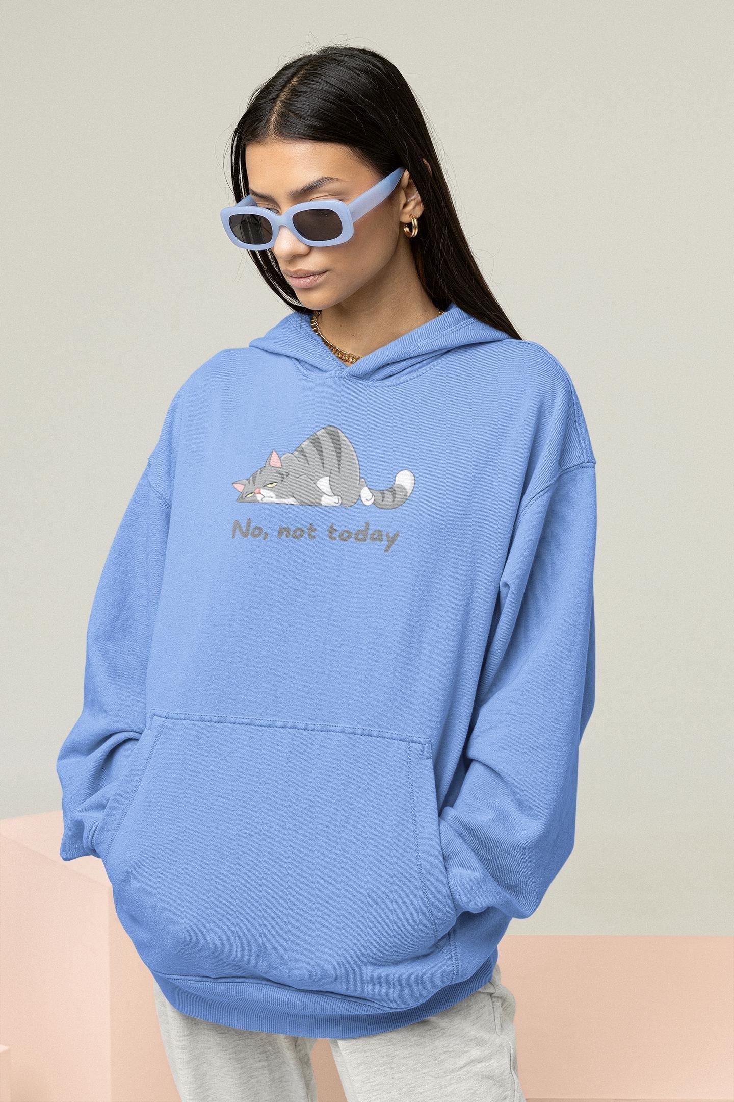 Lazy Cat Hoodie - Cozy Unisex Cat Lover Sweatshirt