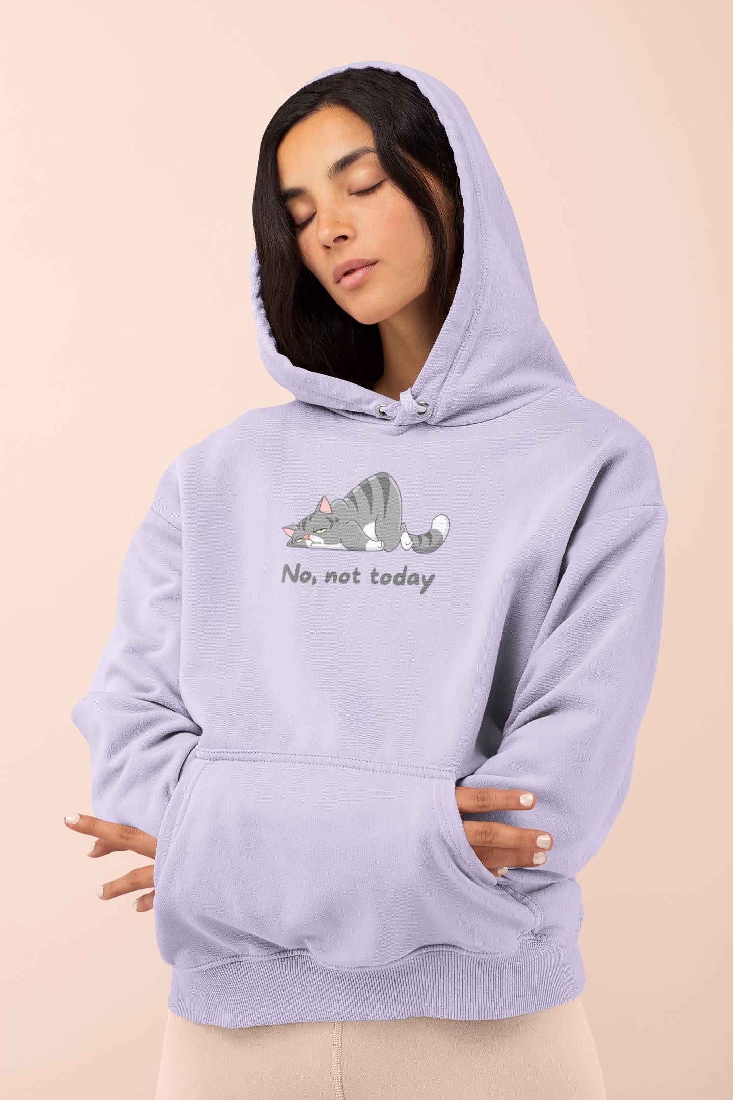 Lazy Cat Hoodie - Cozy Unisex Cat Lover Sweatshirt