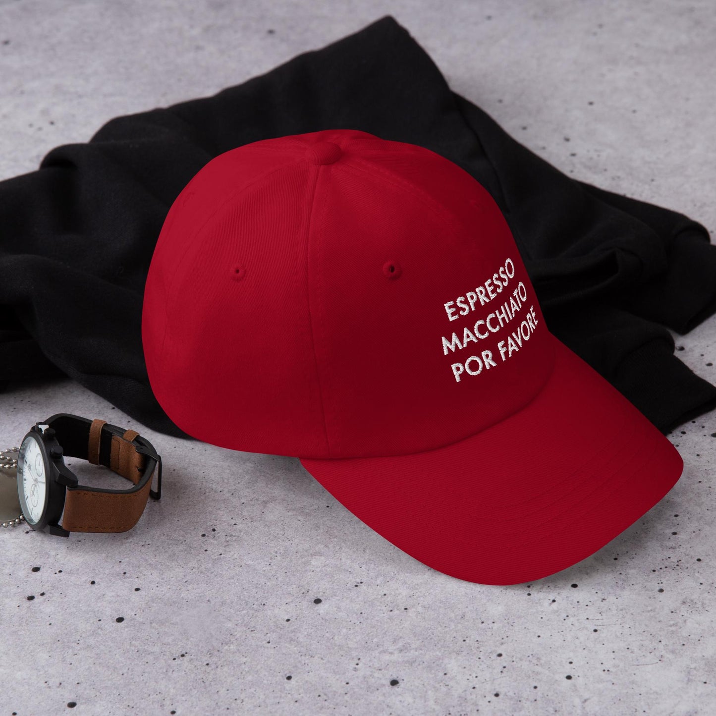 Espresso Macchiato Hat - Embroidered Funny Coffee Lover Dad Cap