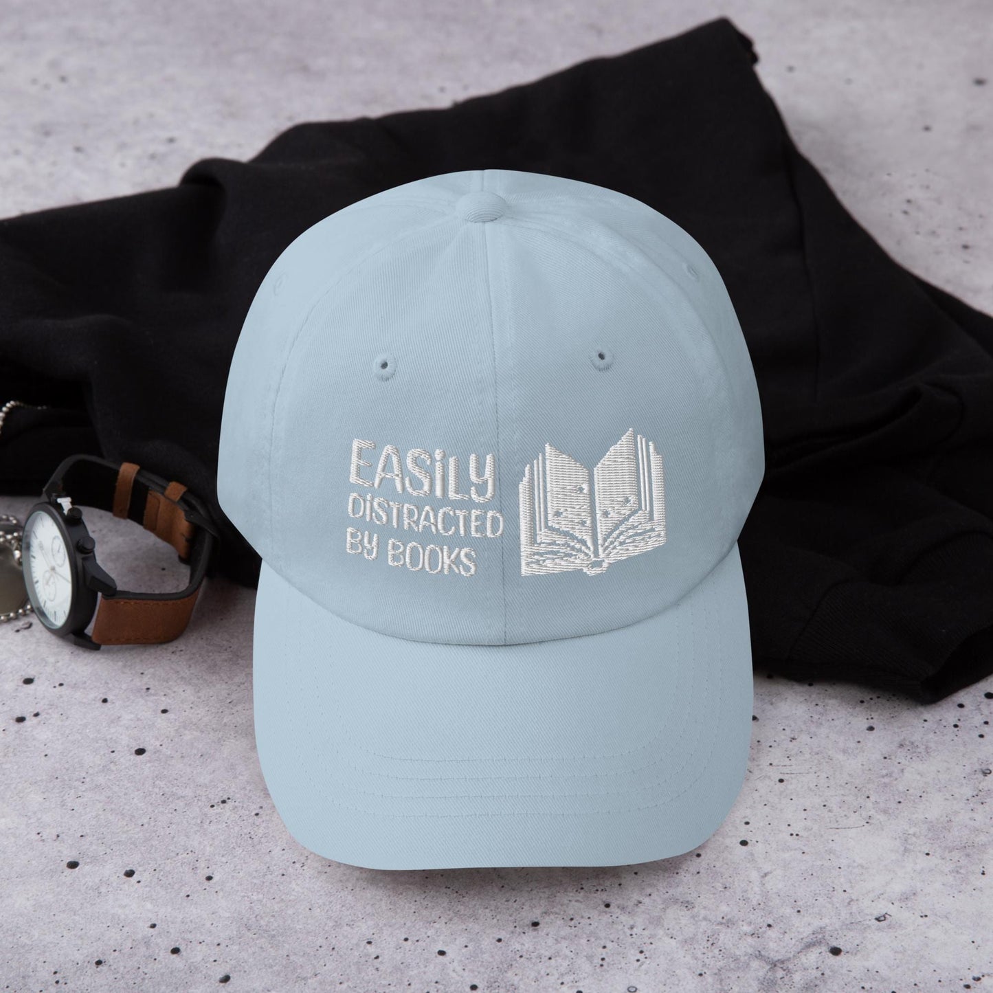 Embroidered Book Lover Hat - Adjustable Funny Reading Cap