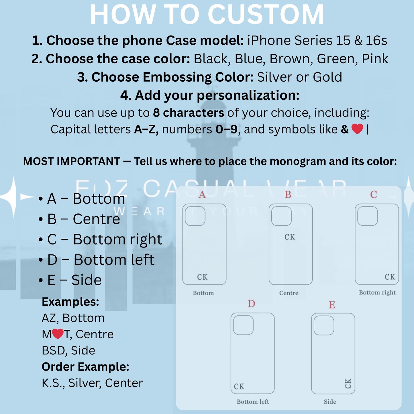 Personalized Leather iPhone Case with Crossbody Strap - Custom Monogram for iPhone 16 Pro Max and iPhone 16 Pro