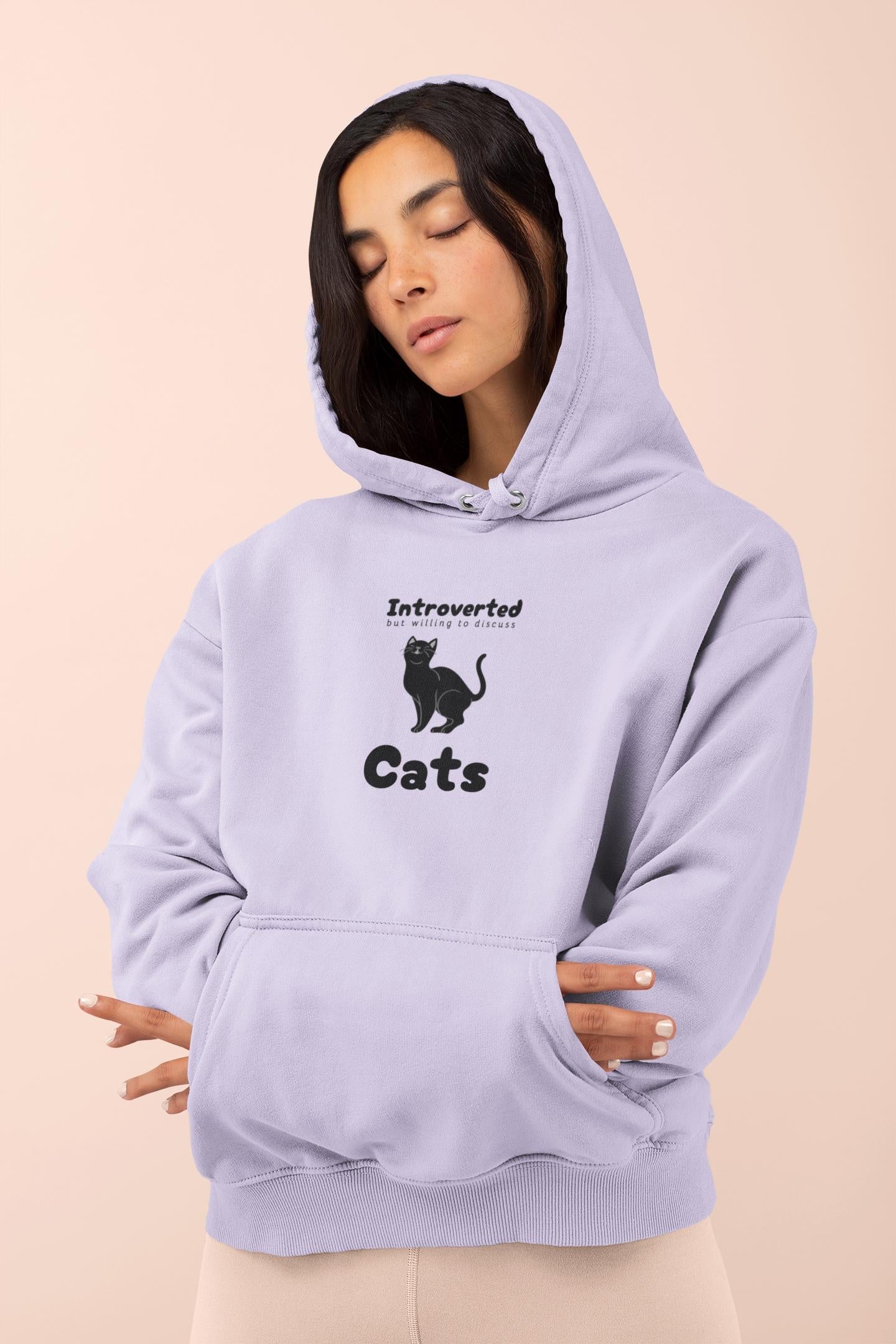 Funny Cat Hoodie - Introverted Cat Lover Sweatshirt
