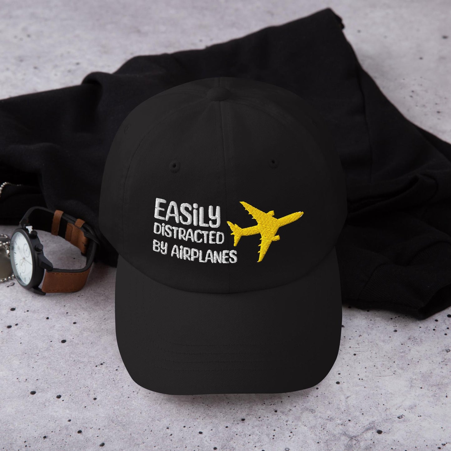 Embroidered Aviation Hat - Adjustable Pilot Gift for Plane Lovers