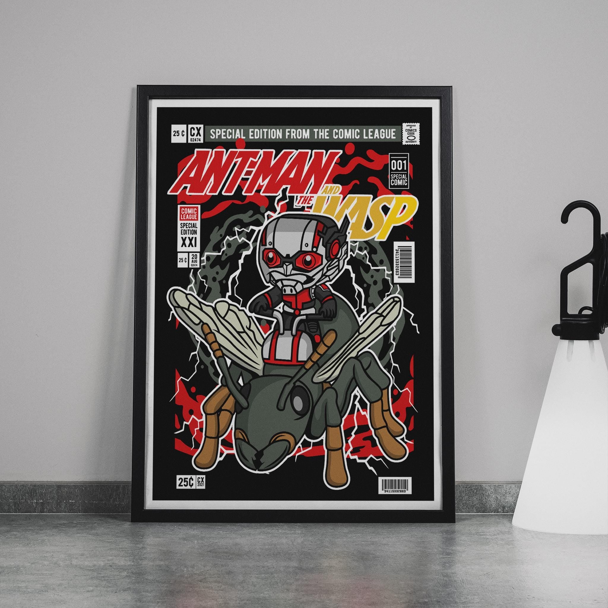 Framed Poster - Ant Man Wasp Parody Comic Art