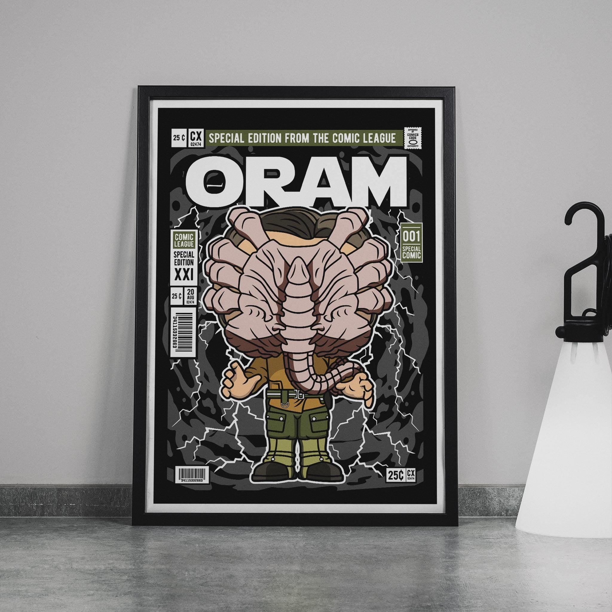 Framed Poster - Alien Parody Comic Cover