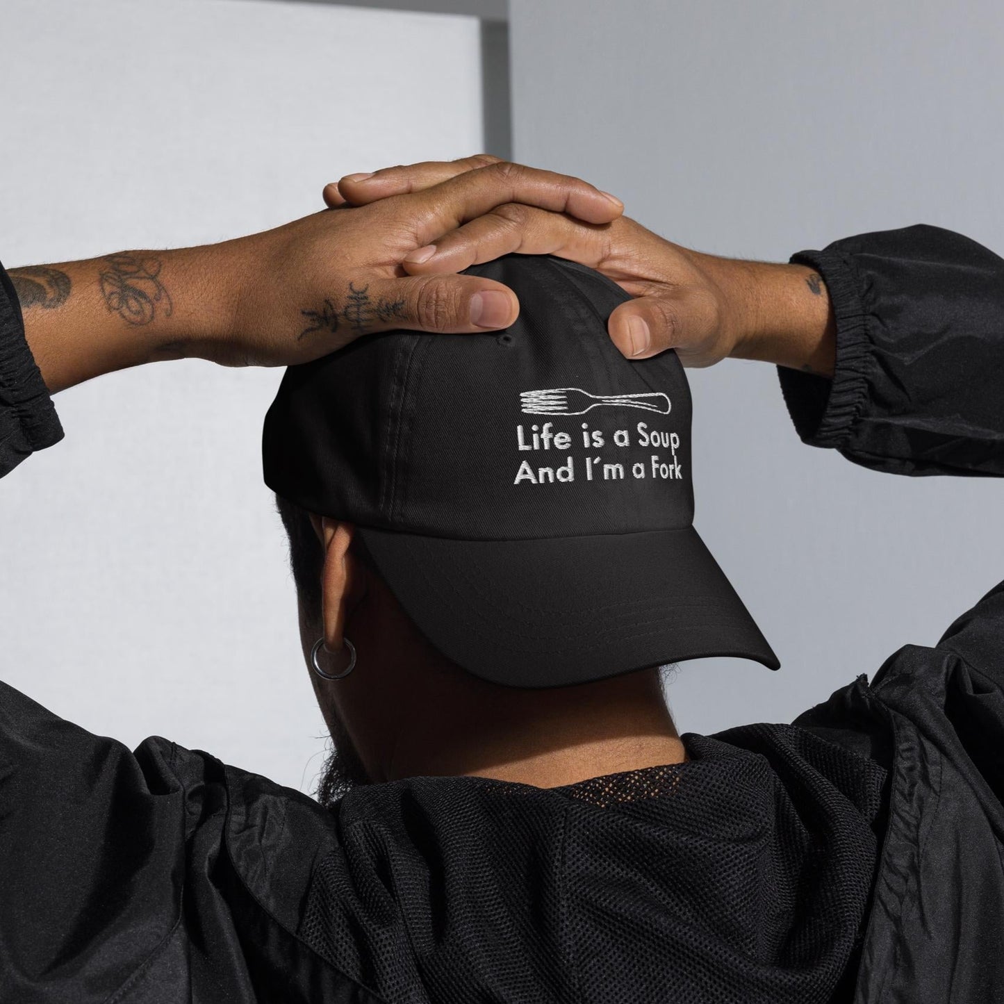 Funny Embroidered Hat - Life Is a Soup Sarcastic Dad Cap