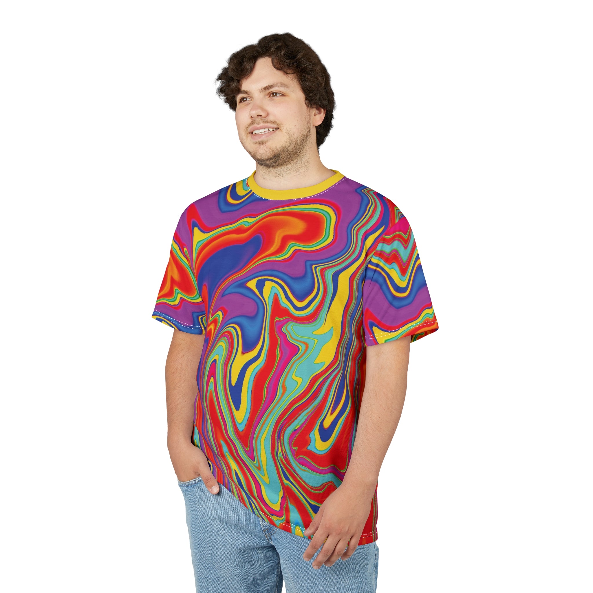 Marble Psychedelic Tee - Unisex Cut & Sew T-Shirt