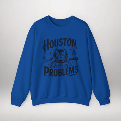 Cat Sweatshirt, Funny Cat Sweatshirt, Astronaut Cat Crewneck, Space Cat Sweater, Science Fiction Shirt, Cute Cat Graphic, Cozy Sweatshirt