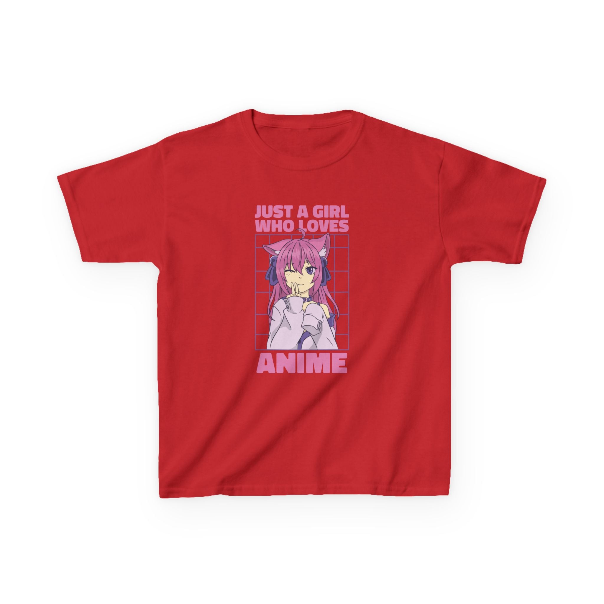Anime Kids Shirt - Playful Cat Tee