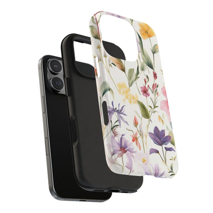 Wildflower iPhone 16 Case – Watercolor Floral Design for iPhone 16, 16 Pro, 16 Pro Max & 16 Plus