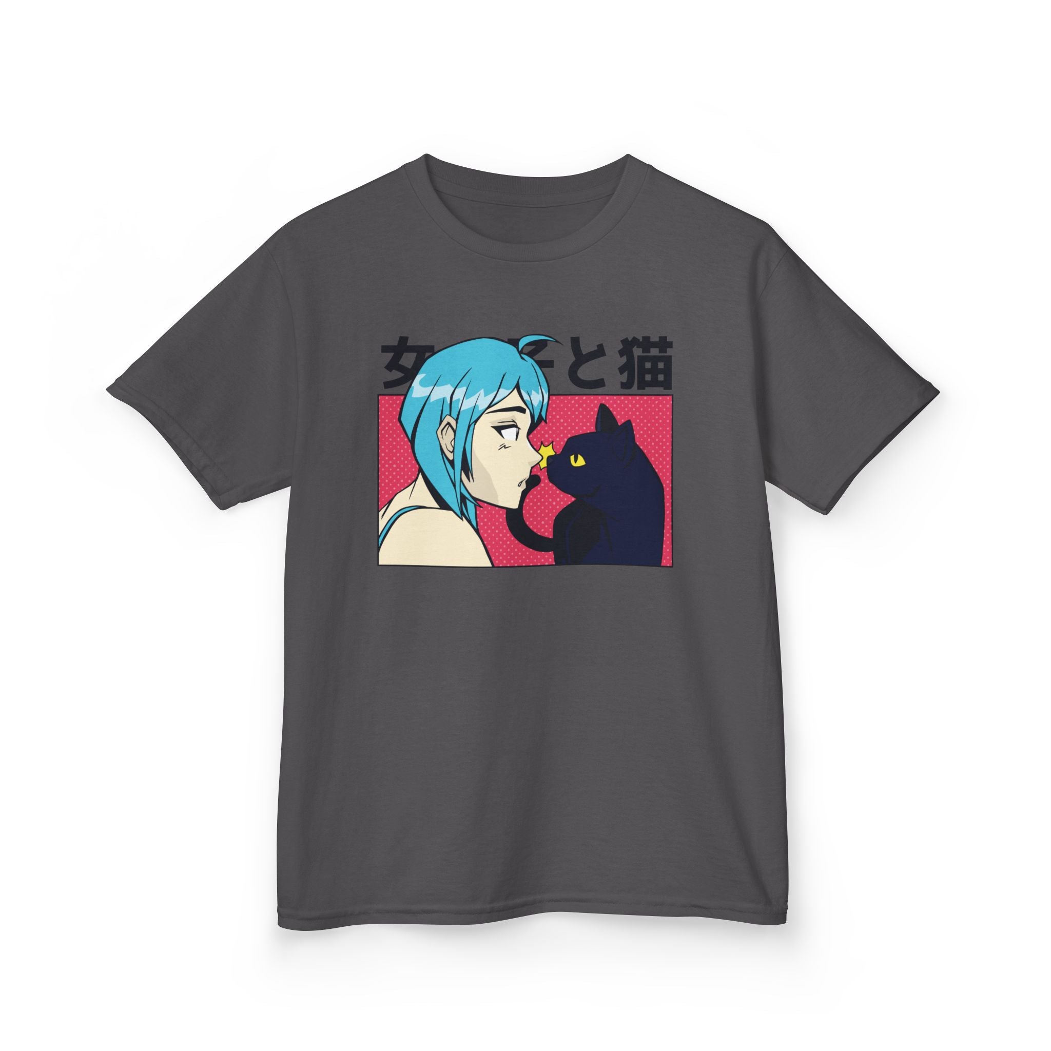 Anime Kids Shirt - Playful Cat Tee