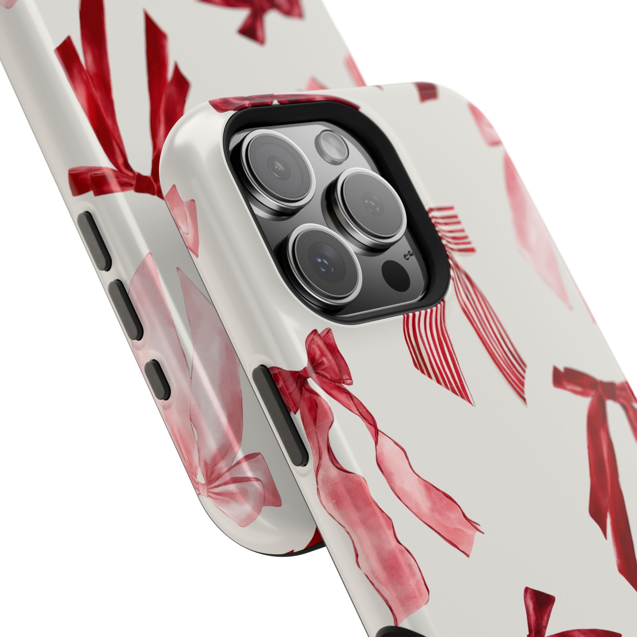 Decorative iPhone Case - Red Pink Bow Case