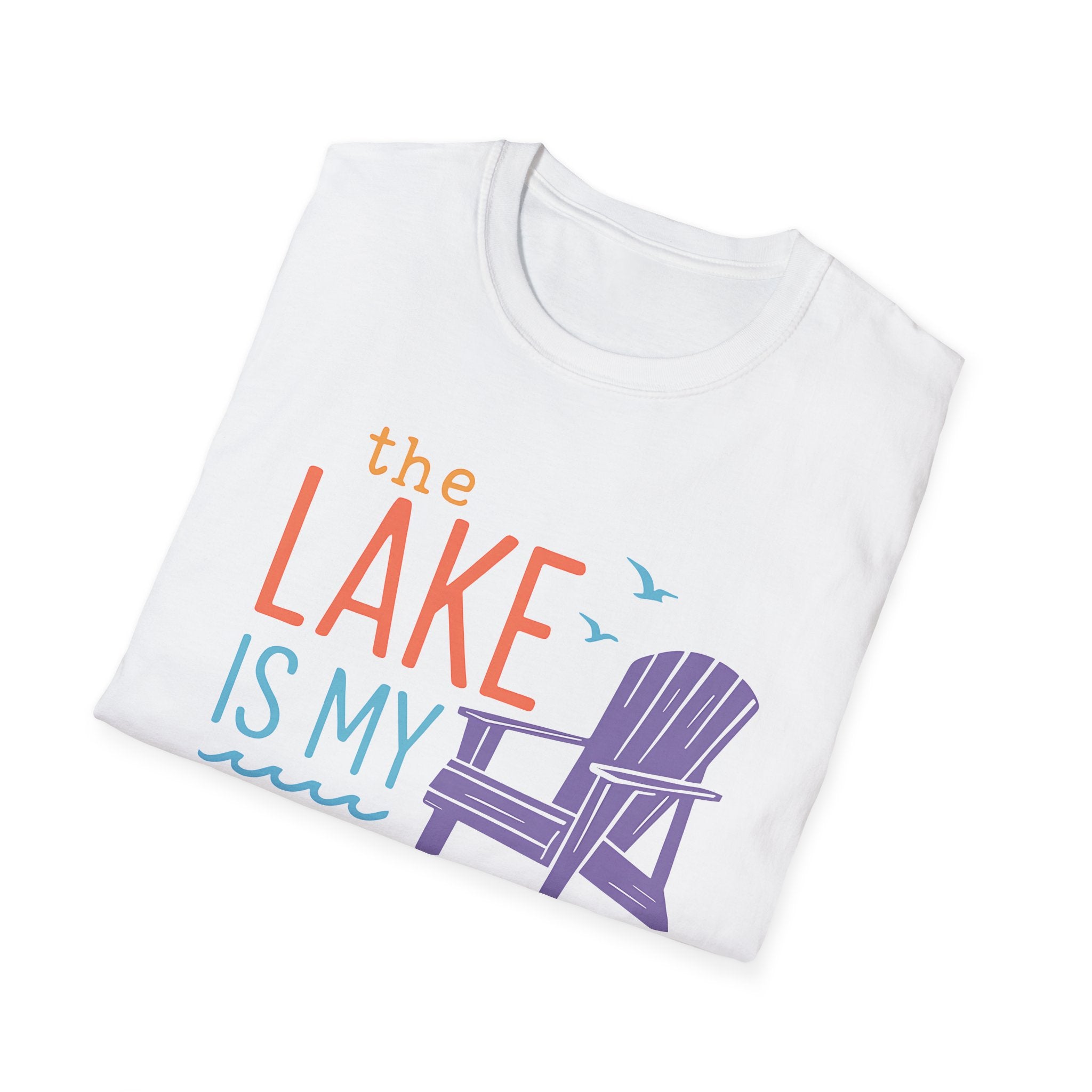 Lake Happy Place Tee - Purple Tropical Shirt