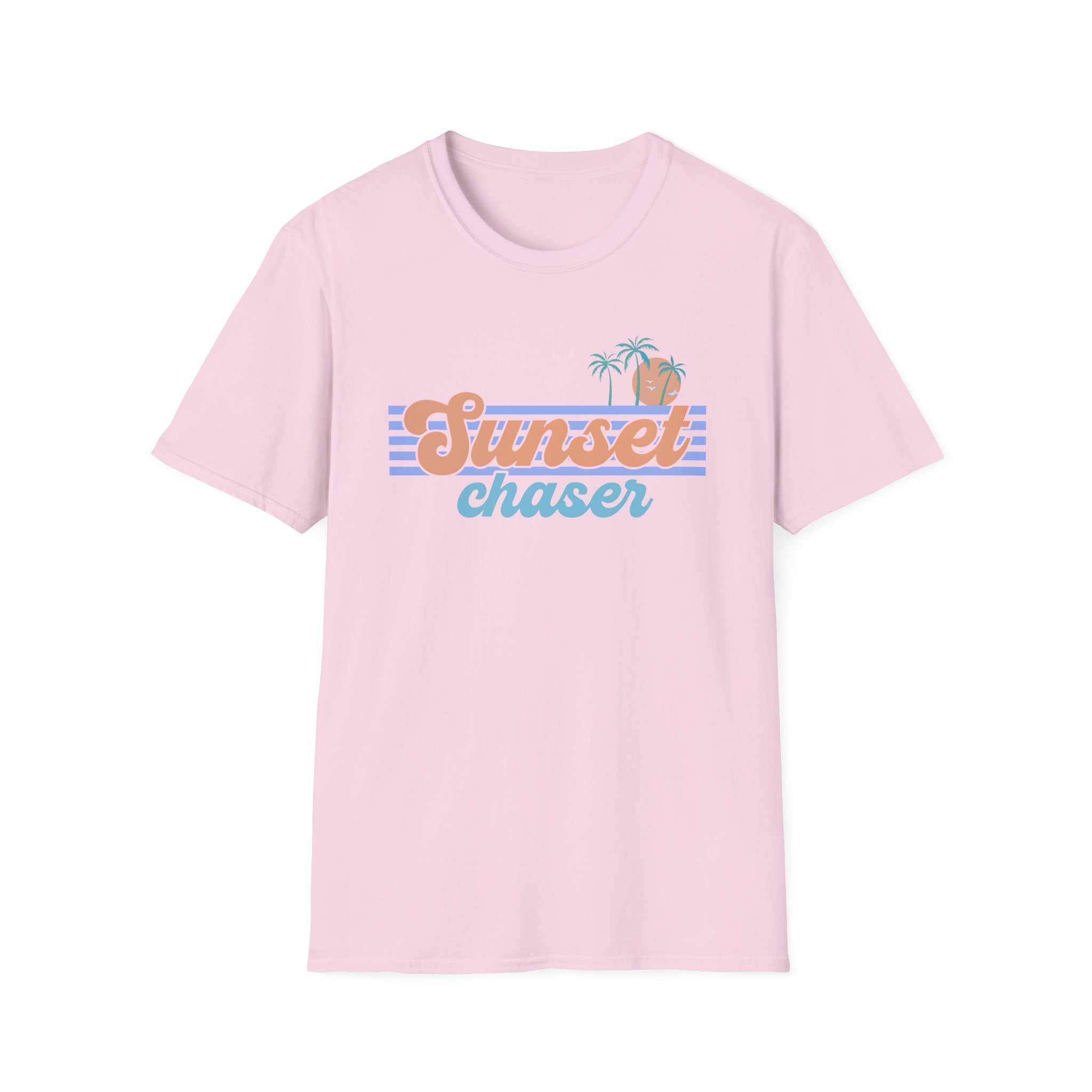 Tropical Sunset Tee - Retro Beach Shirt