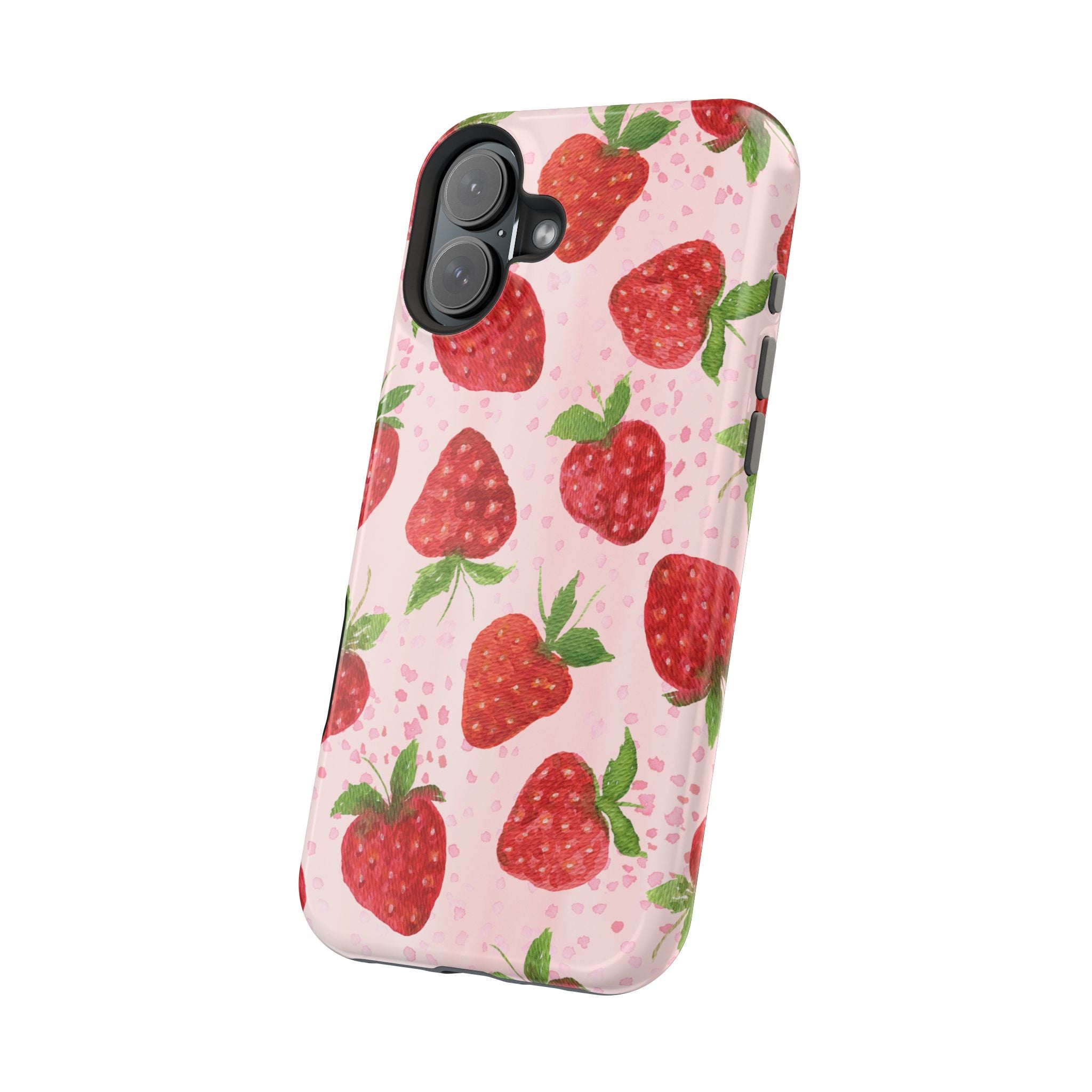 Fruit iPhone 16 Case - Strawberry Pattern Cover