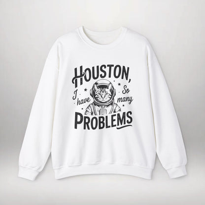 Cat Sweatshirt, Funny Cat Sweatshirt, Astronaut Cat Crewneck, Space Cat Sweater, Science Fiction Shirt, Cute Cat Graphic, Cozy Sweatshirt
