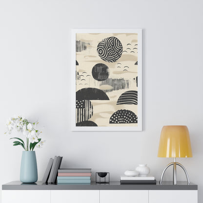 Abstract Geometric Framed Vertical Poster - Modern Wall Art for Home Decor
