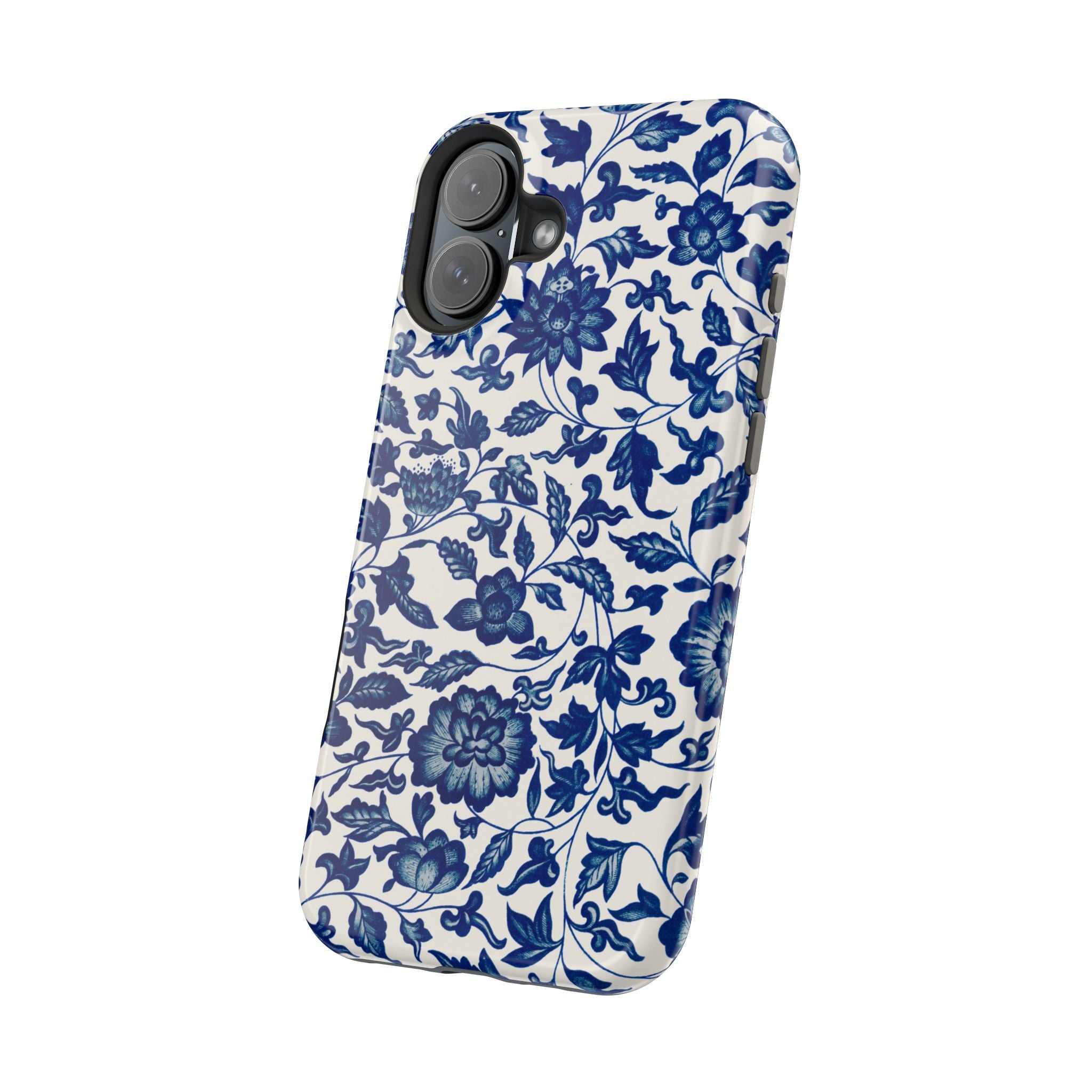 Traditional iPhone Case - Blue Floral iPhone