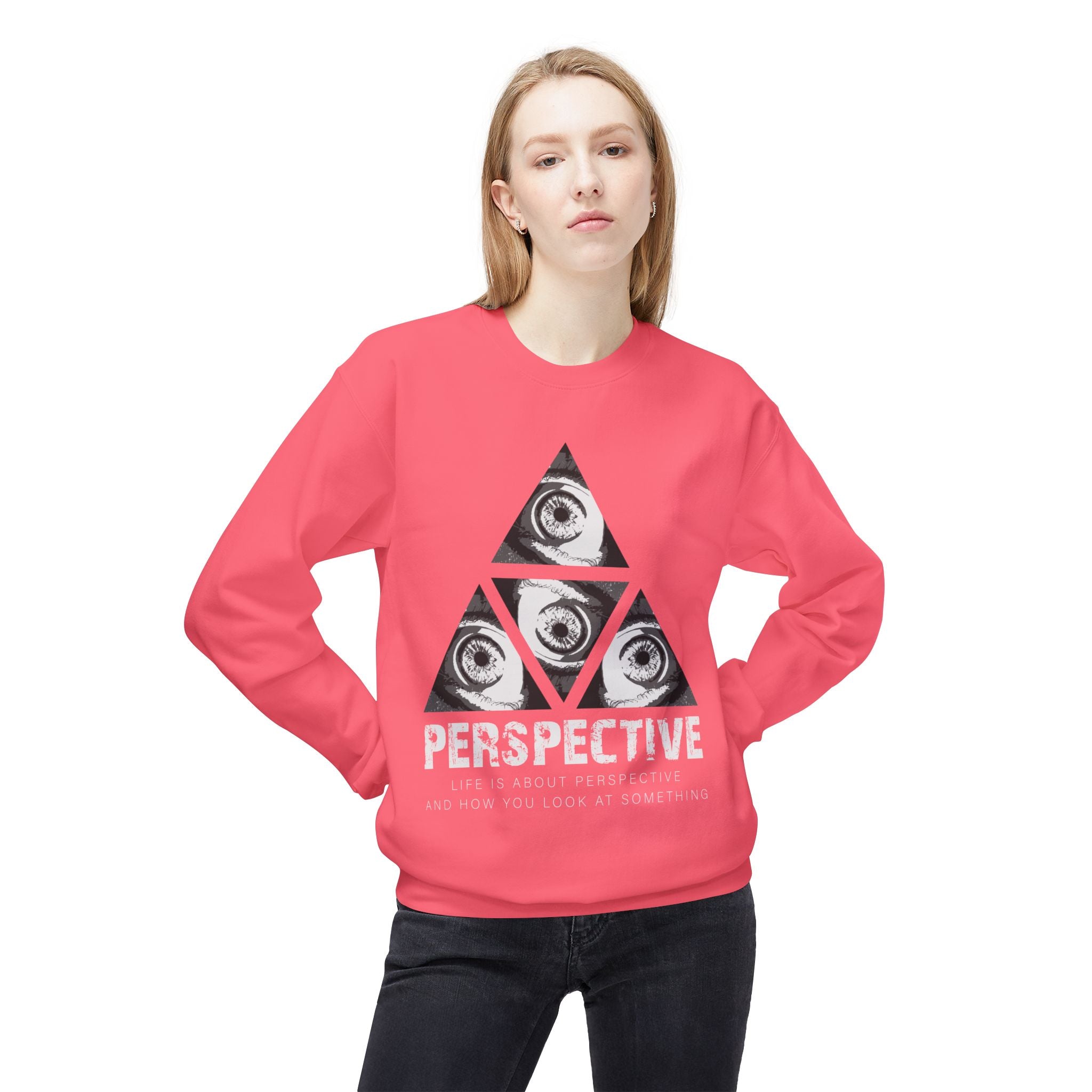 Perspective Sweatshirt - Geometric Crew Neck