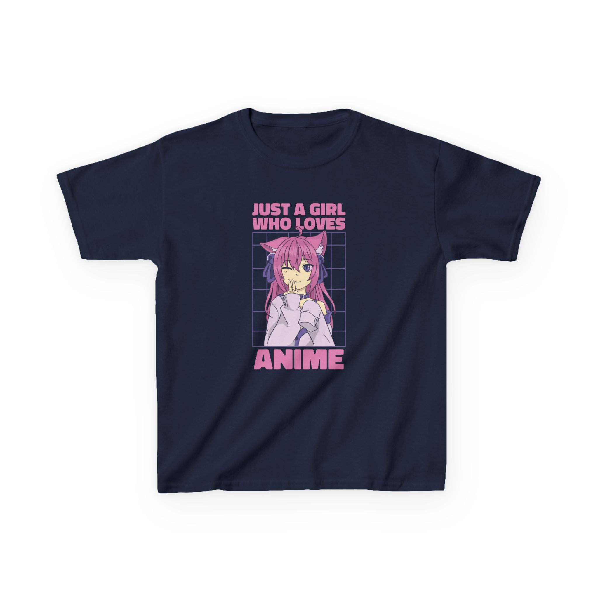Anime Kids Shirt - Playful Cat Tee