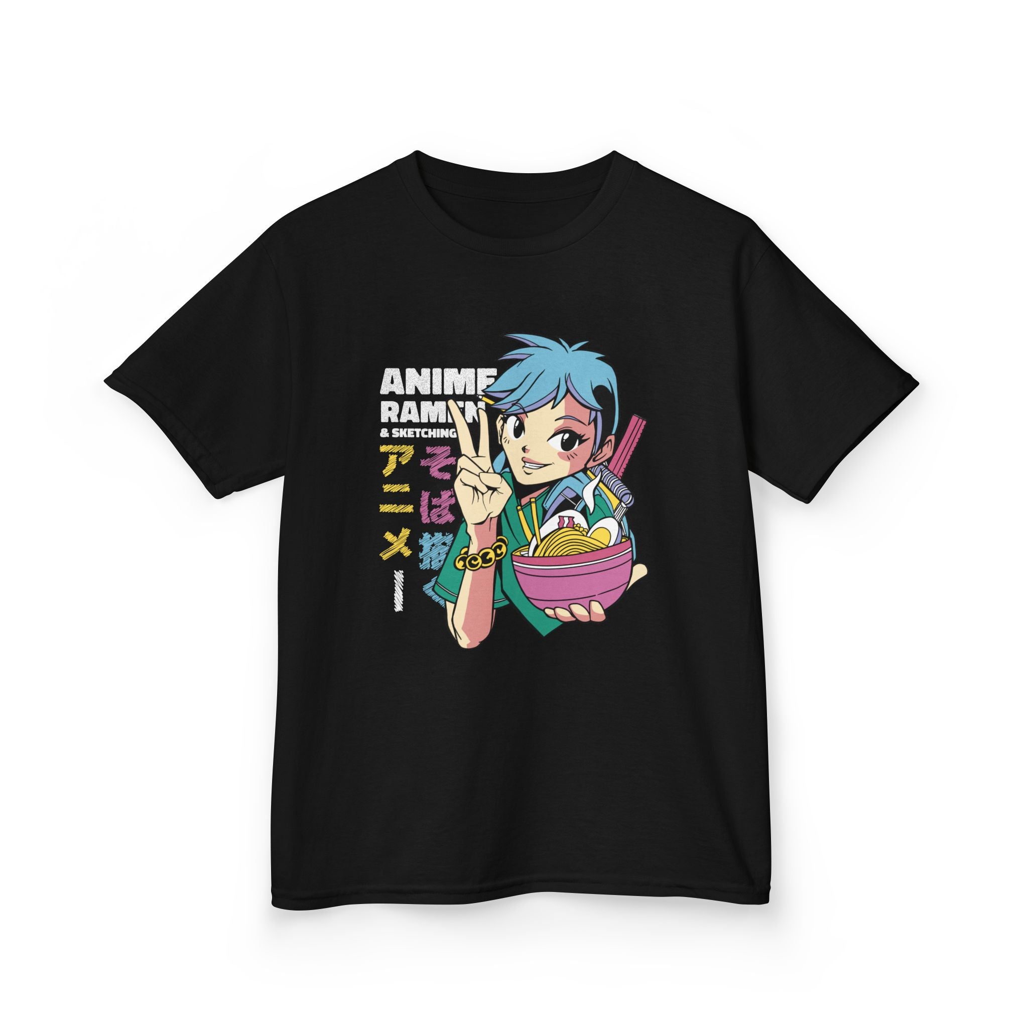 Anime Kids Shirt - Ramen Cartoon Tee