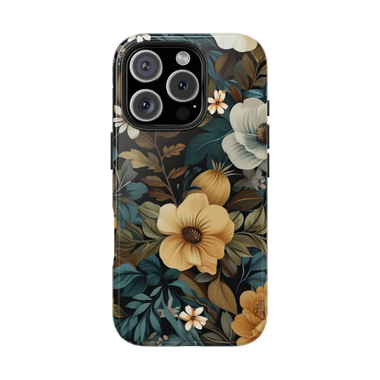 Vintage Floral iPhone 16 Case – Elegant Nature-Inspired Design for iPhone 16, 16 Pro, 16 Pro Max & 16 Plus