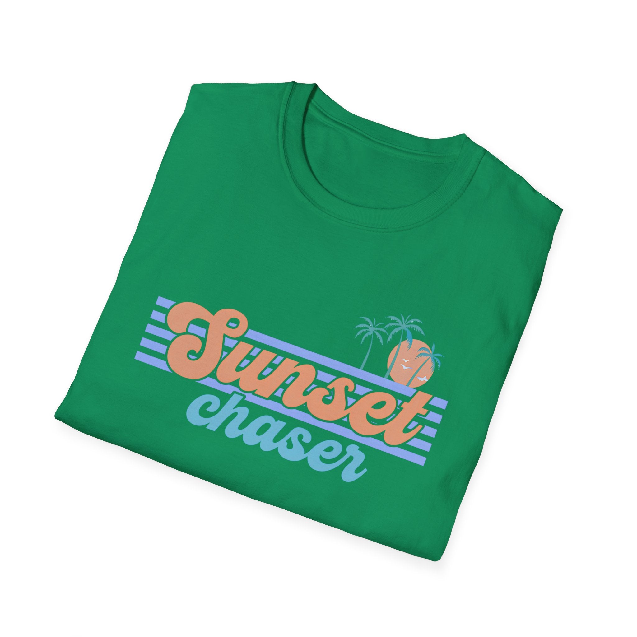 Tropical Sunset Tee - Retro Beach Shirt